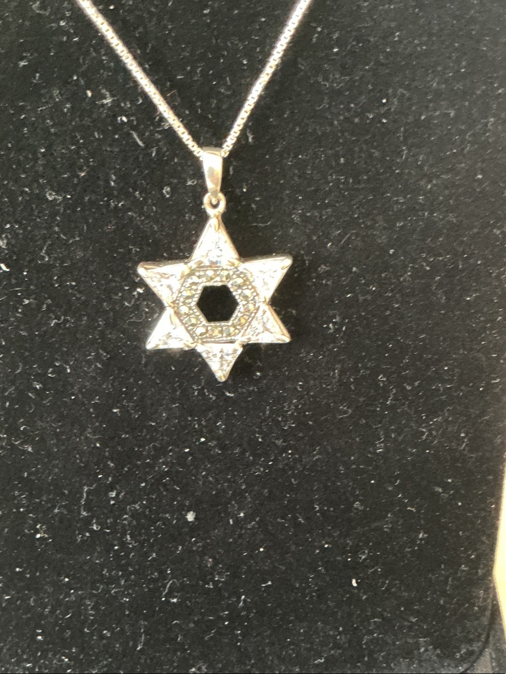 Sterling Silver Star of David Pendant Necklace - Silver
